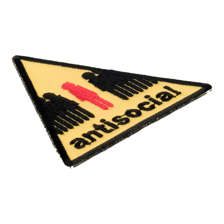 Antisocial Yellow Sign Patch, Funny Patches — detail view 2