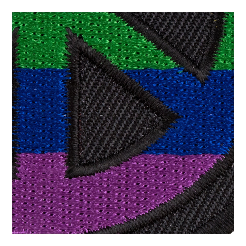 Rainbow Peace Sign Round Patch, Peace Sign Patches — detail view 2