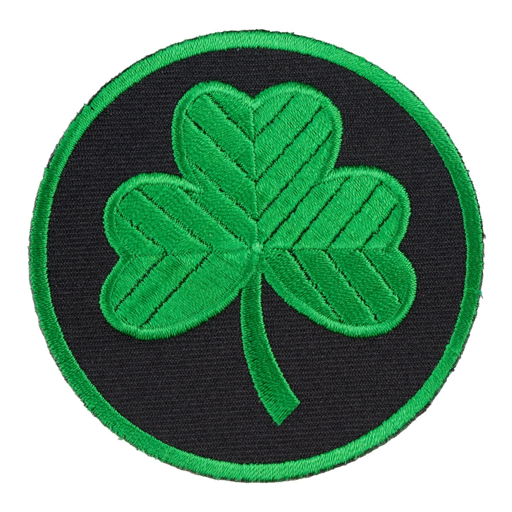 Green & Black Shamrock Patch, Irish Shamrock Patches — product image