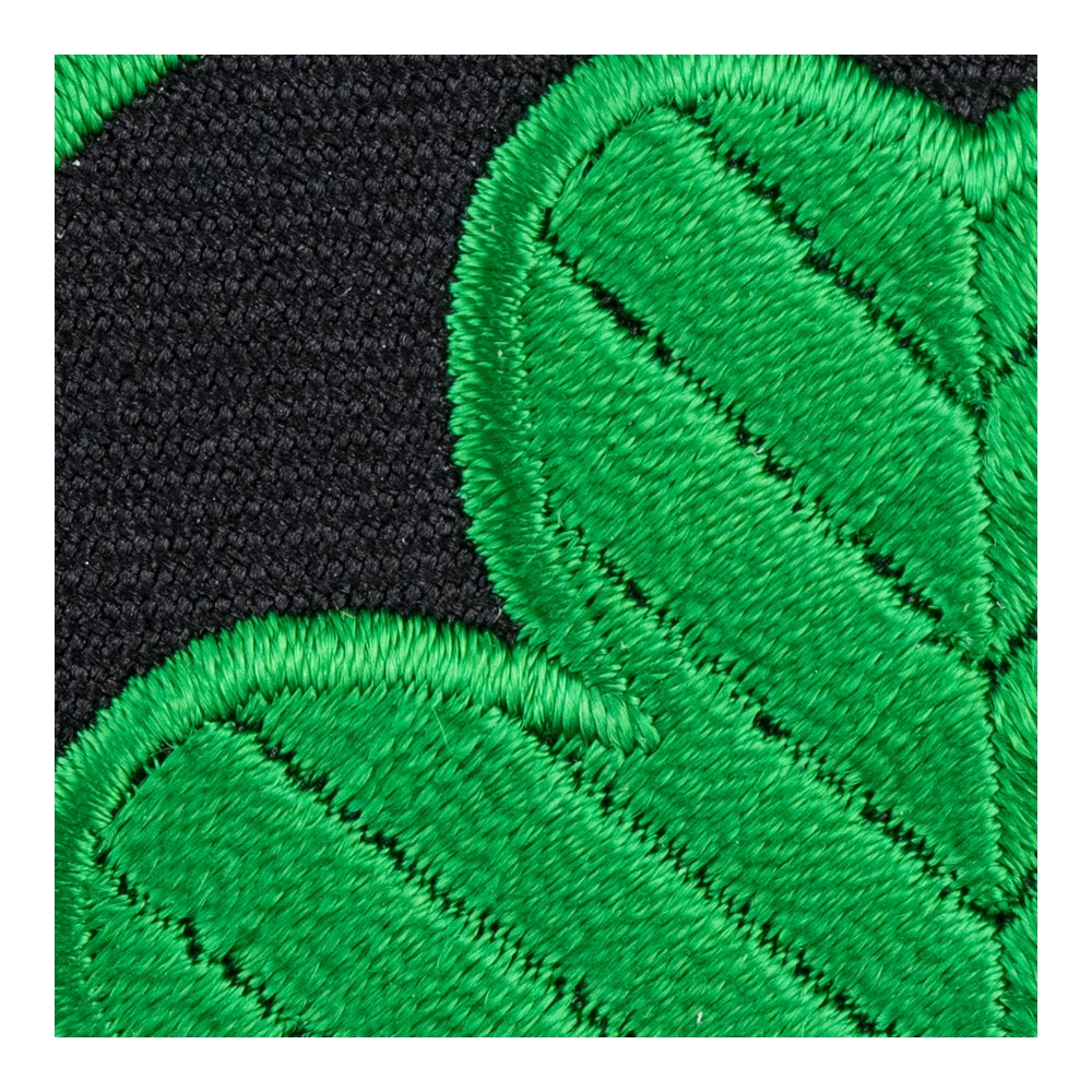 Green &amp; Black Shamrock Patch, Irish Shamrock Patches — detail view 2