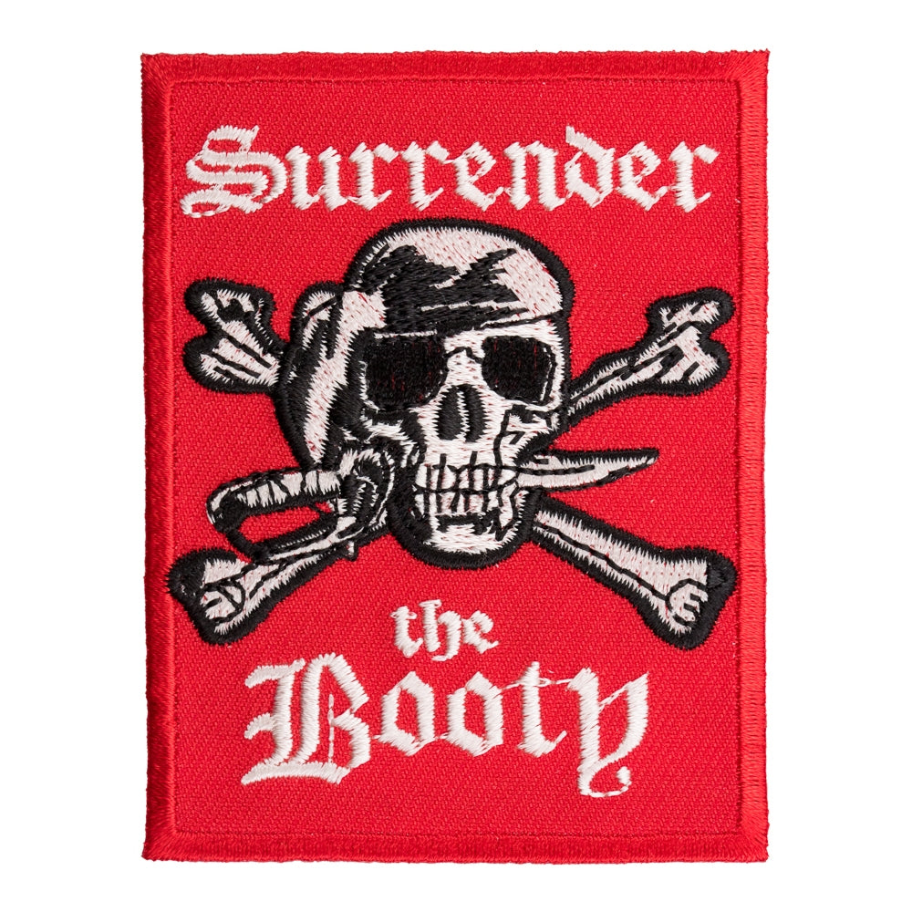 Surrender The Booty Pirate Patch, Pirate Skull Patches — product image