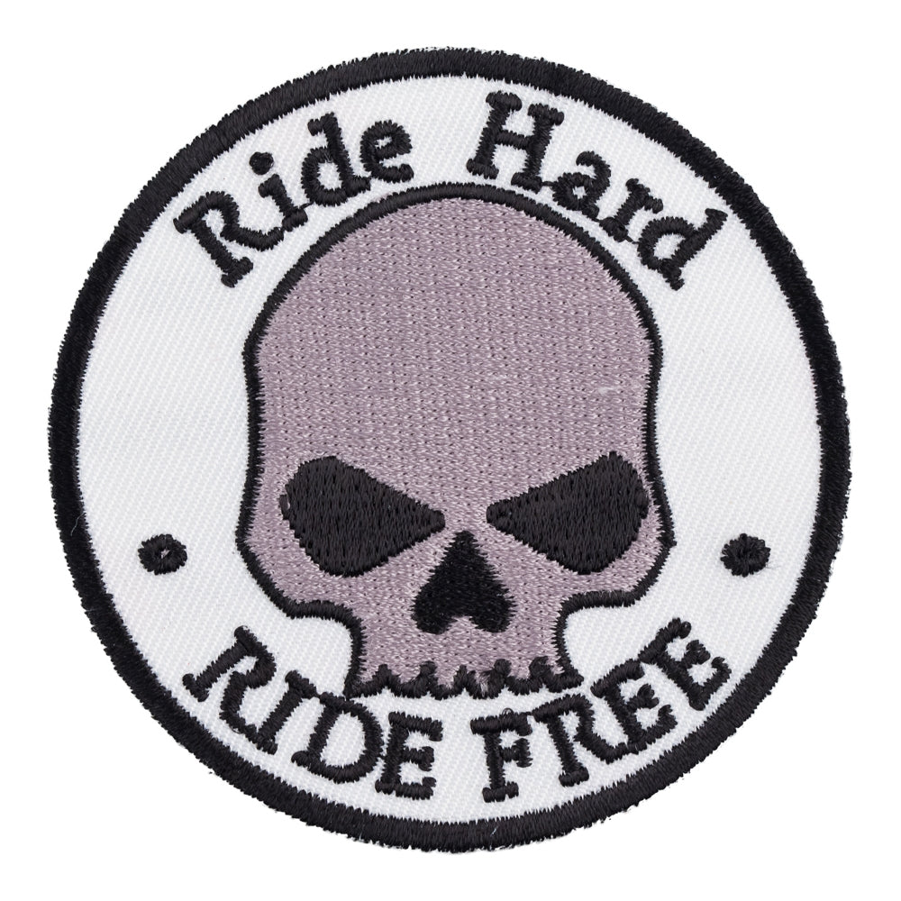 Ride Hard Ride Free Skull Patch, Biker Skull Patches — product image