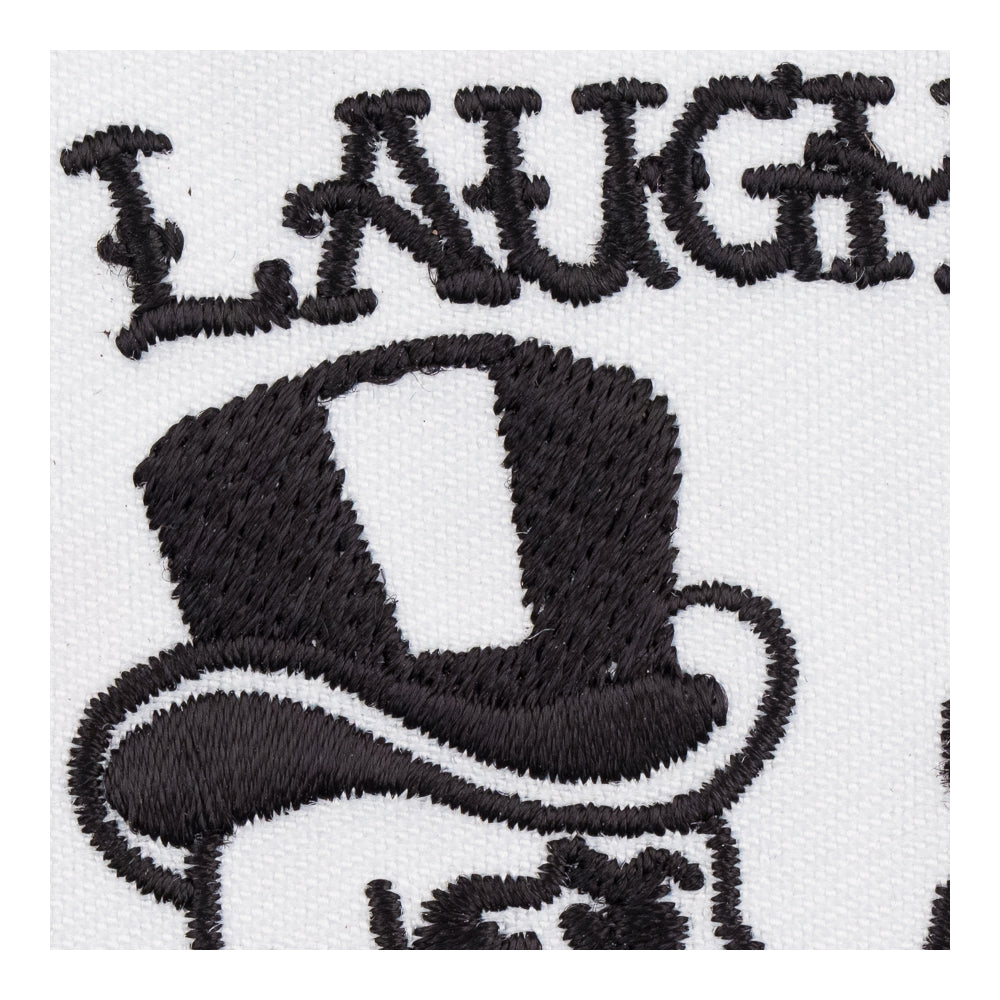 Laugh Now Cry Later Skull Patch, Biker Skull Patches — detail view 2
