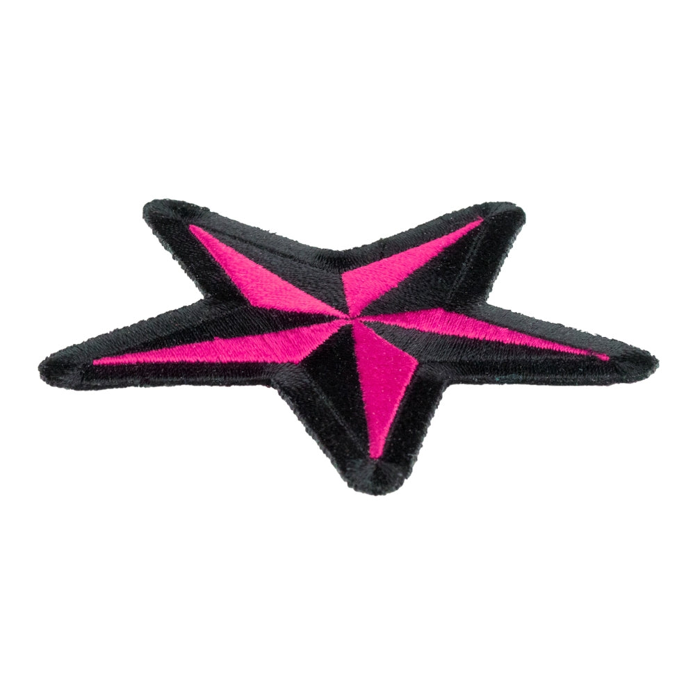 Nautical Star Pink & Black Patch, Star Patches — detail view 1