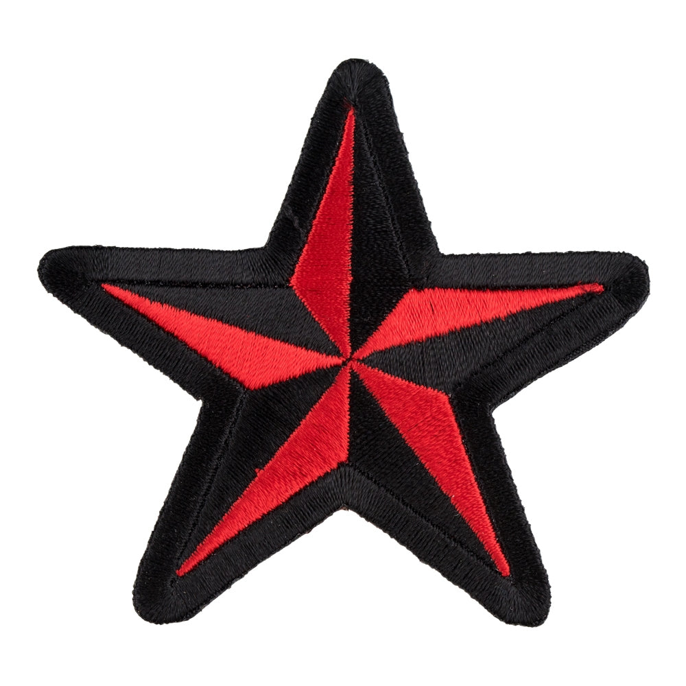 Nautical Star Red &amp; Black Patch, Star Patches — product image