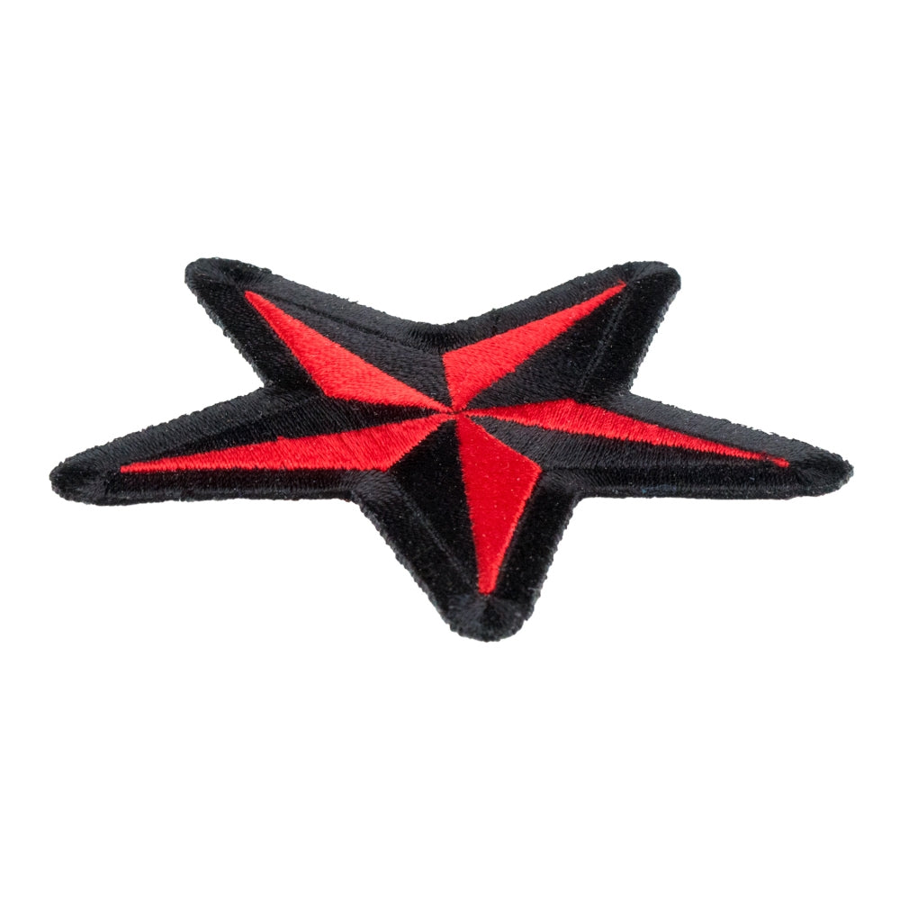 Nautical Star Red & Black Patch, Star Patches — detail view 1