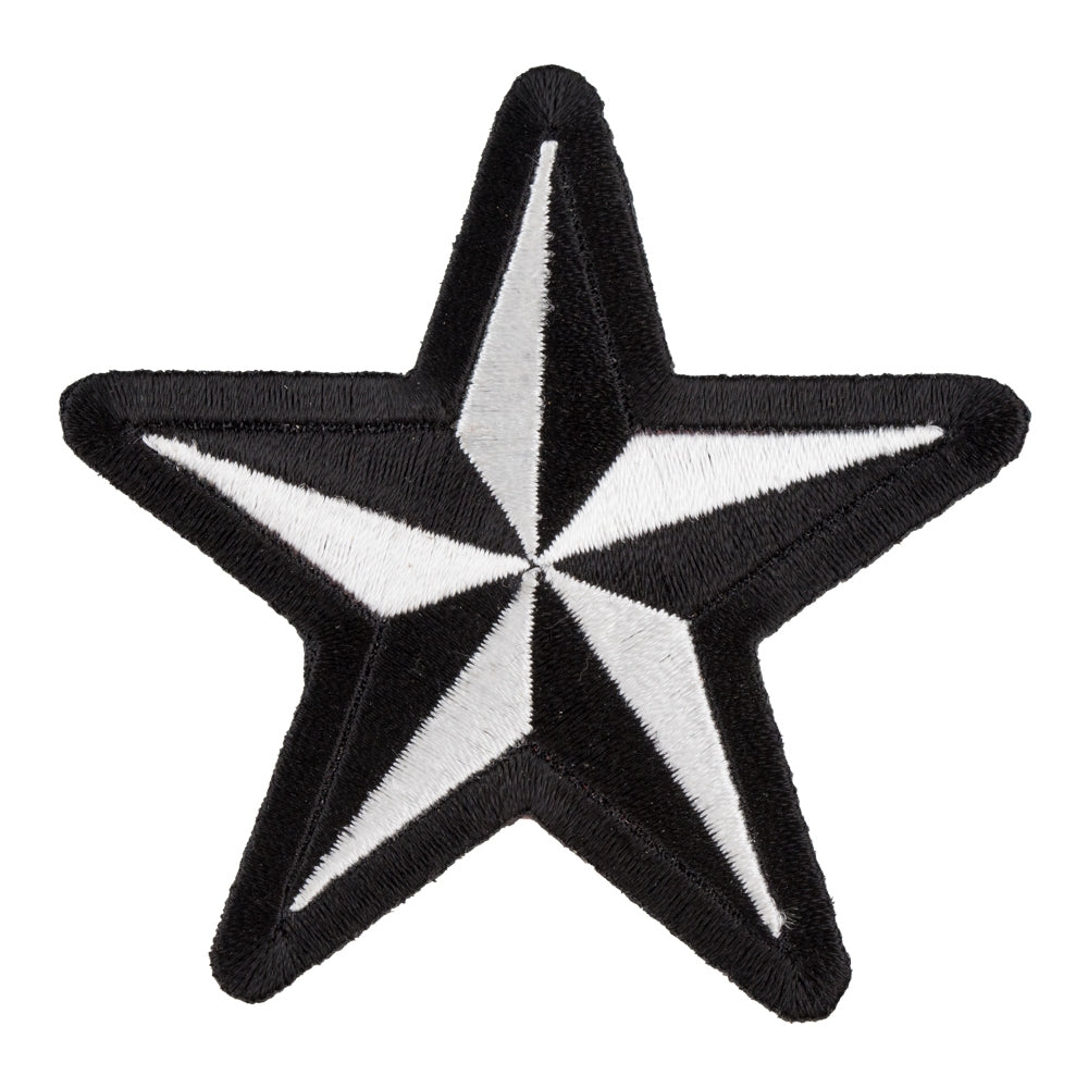 Nautical Star White &amp; Black Patch, Star Patches — product image
