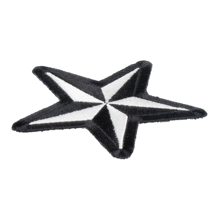 Nautical Star White &amp; Black Patch, Star Patches — detail view 1