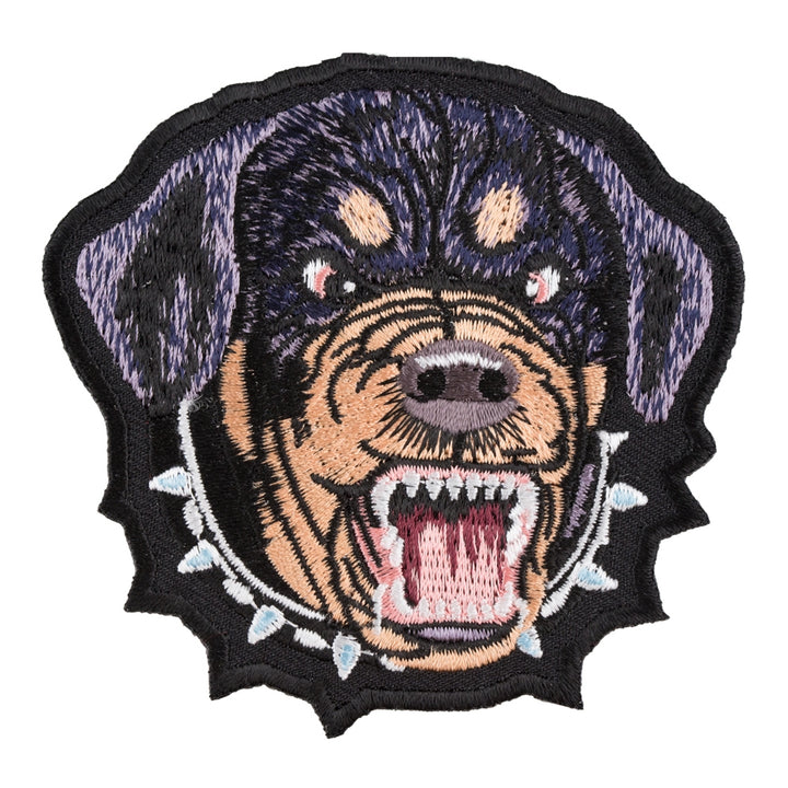 Mean Rottweiler Spiked Collar Patch, Dog Patches — product image