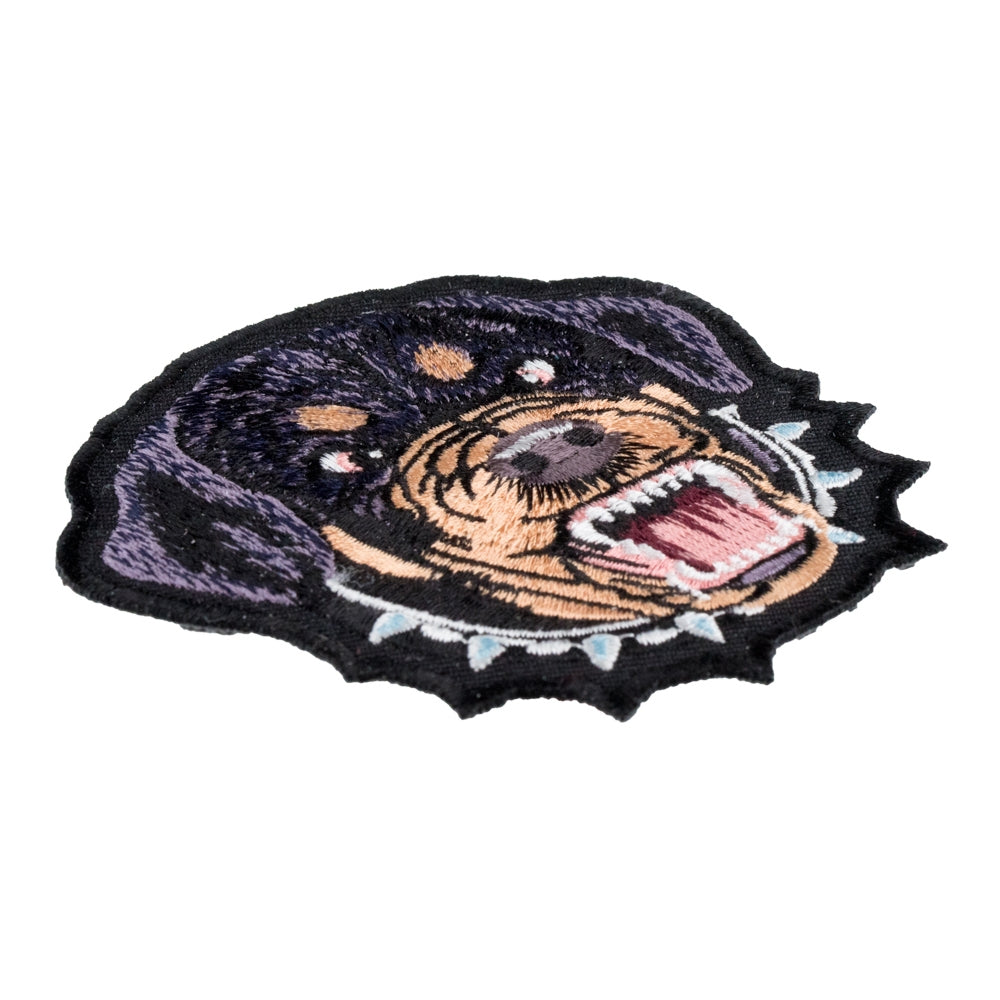 Mean Rottweiler Spiked Collar Patch, Dog Patches — detail view 1