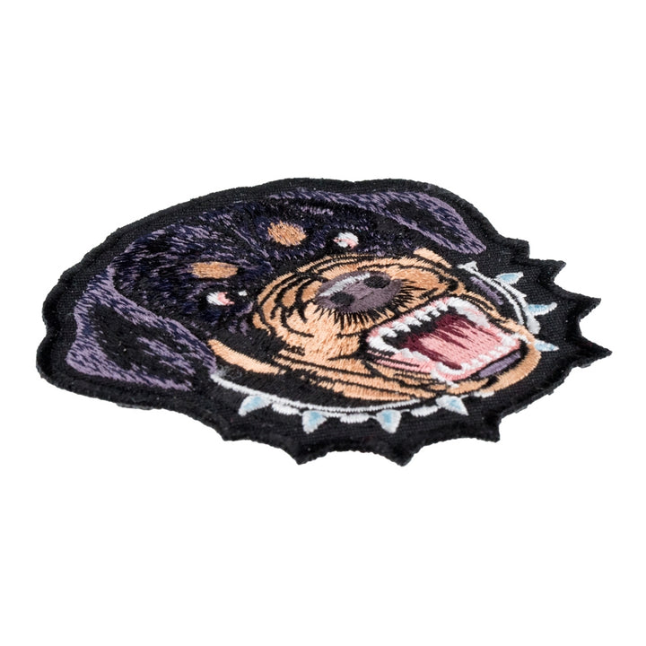 Mean Rottweiler Spiked Collar Patch, Dog Patches — detail view 1