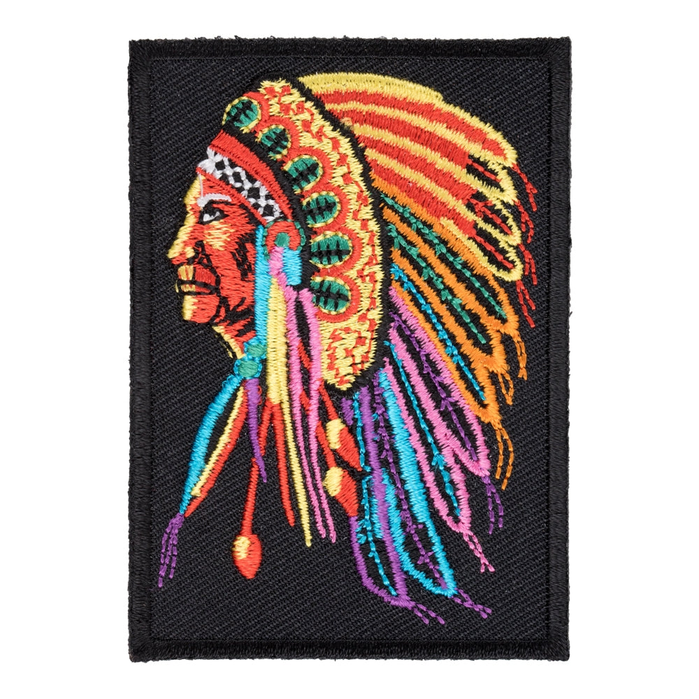 Indian Chief Rainbow Colored Patch, Native American Patches — product image