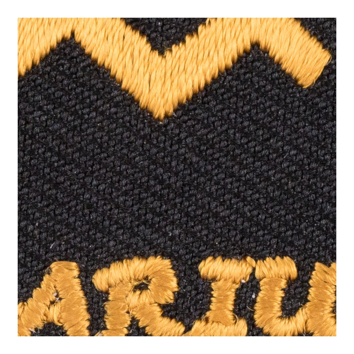 Zodiac Sign Aquarius Black &amp; Gold Patch, Zodiac Patches — detail view 2