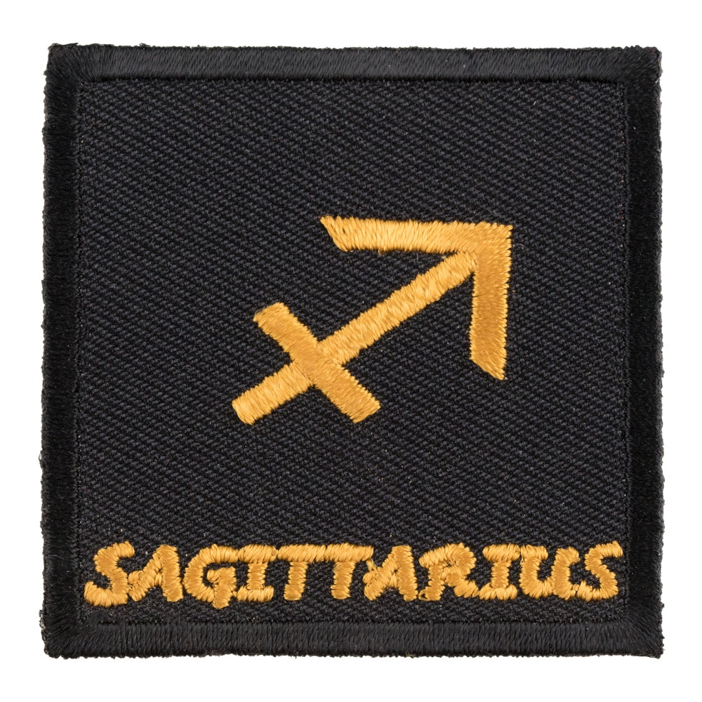 Zodiac Sagittarius Black & Gold Patch, Zodiac Patches — product image