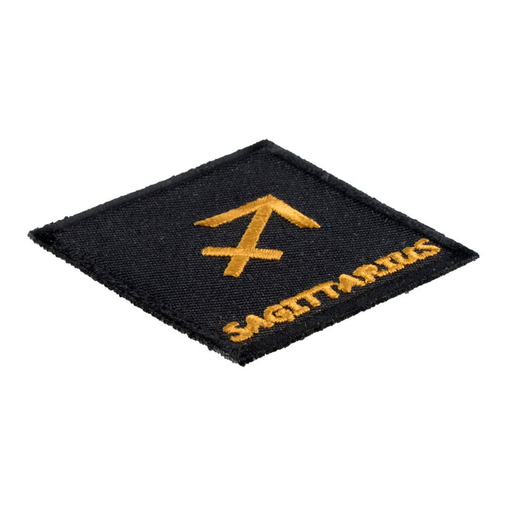 Zodiac Sagittarius Black &amp; Gold Patch, Zodiac Patches — detail view 1