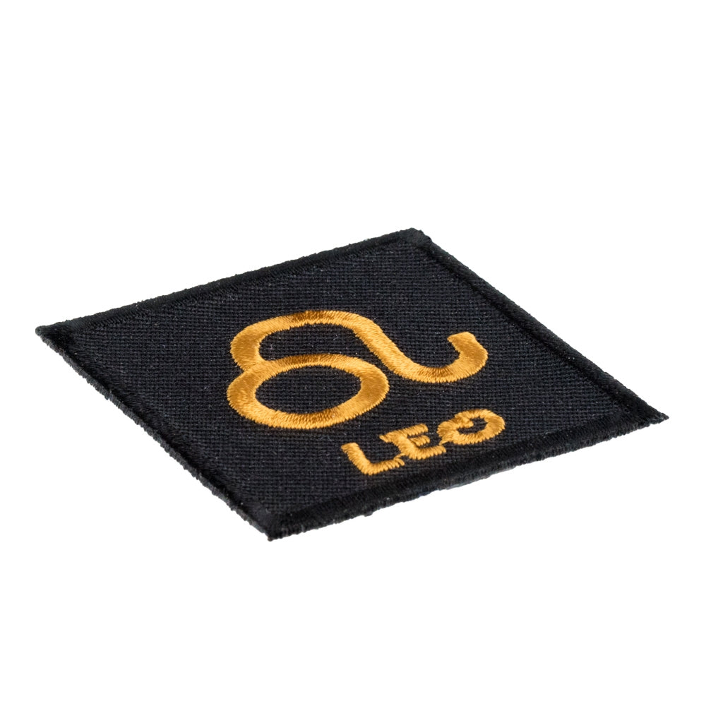 Zodiac Sign Leo Black &amp; Gold Patch, Zodiac Patches — detail view 1