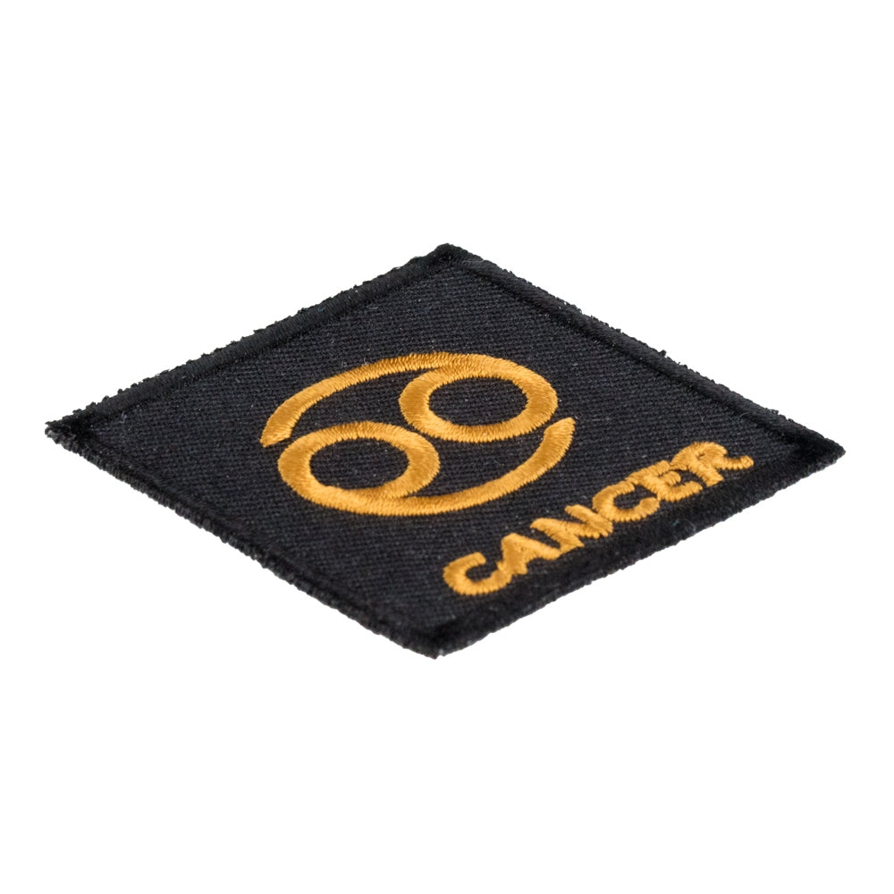 Zodiac Sign Cancer Black &amp; Gold Patch, Zodiac Patches — detail view 1