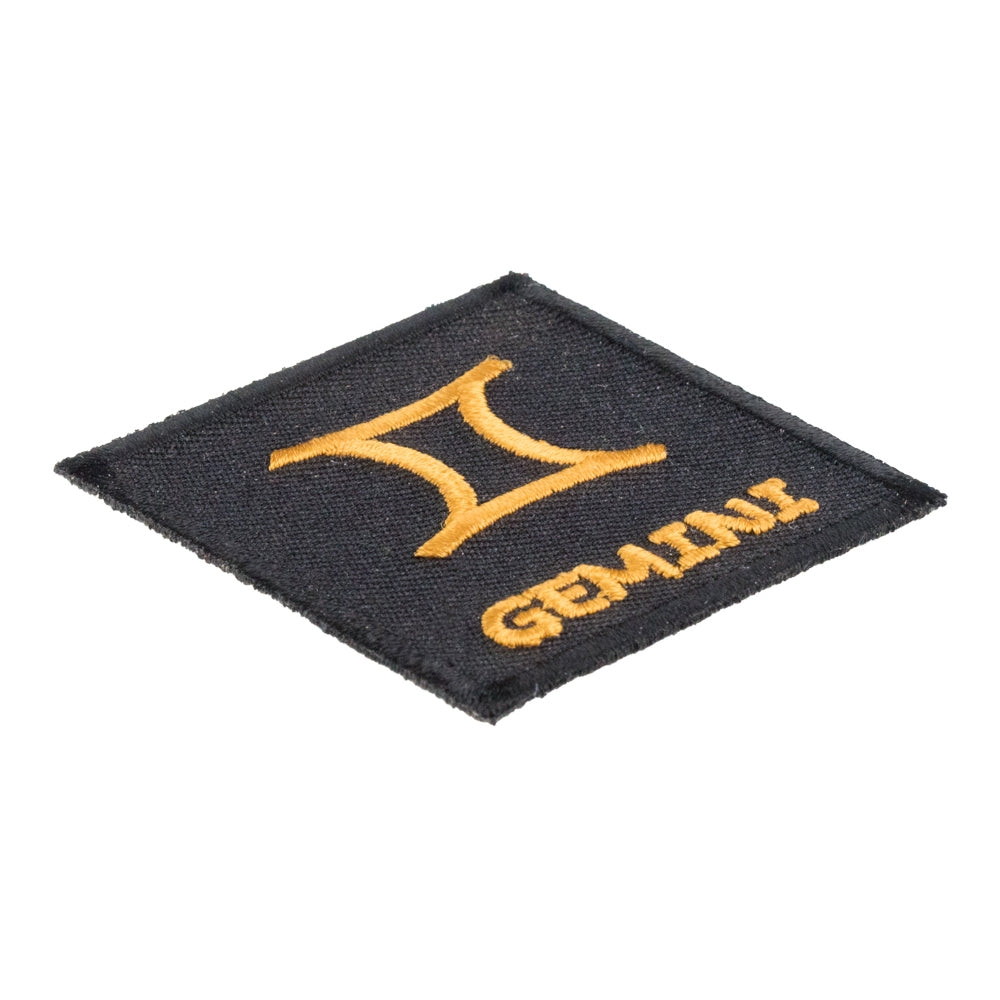 Zodiac Sign Gemini Black &amp; Gold Patch, Zodiac Patches — detail view 1