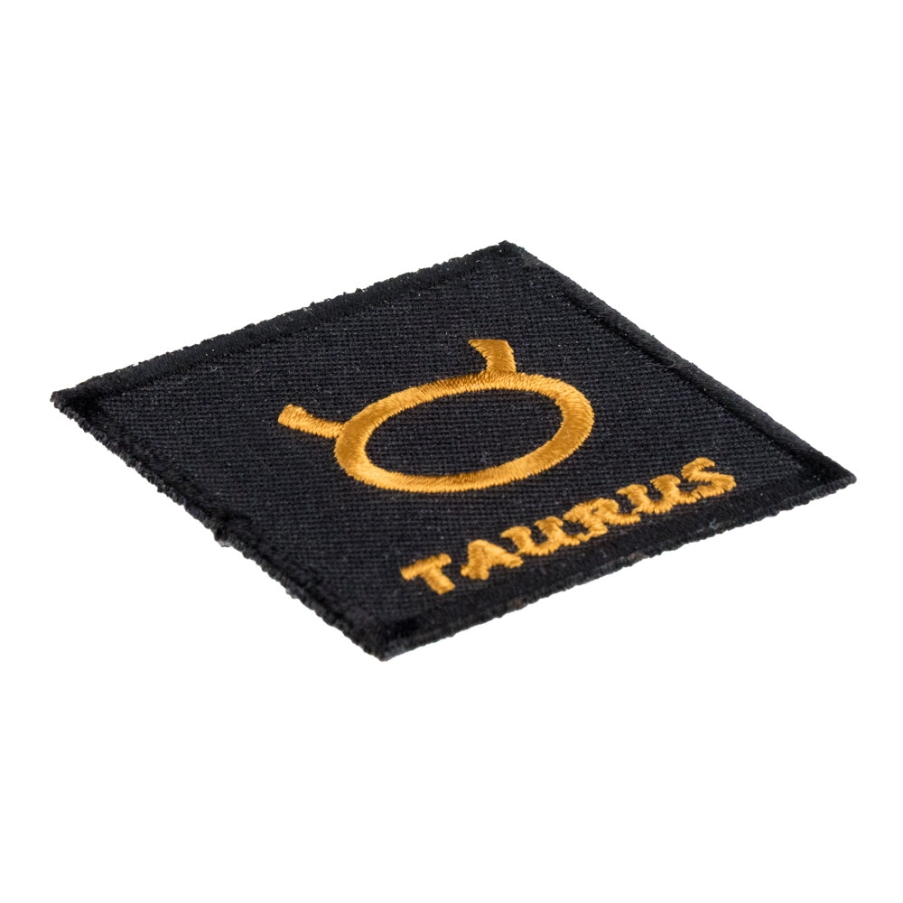 Zodiac Sign Taurus Black & Gold Patch, Zodiac Patches — detail view 1