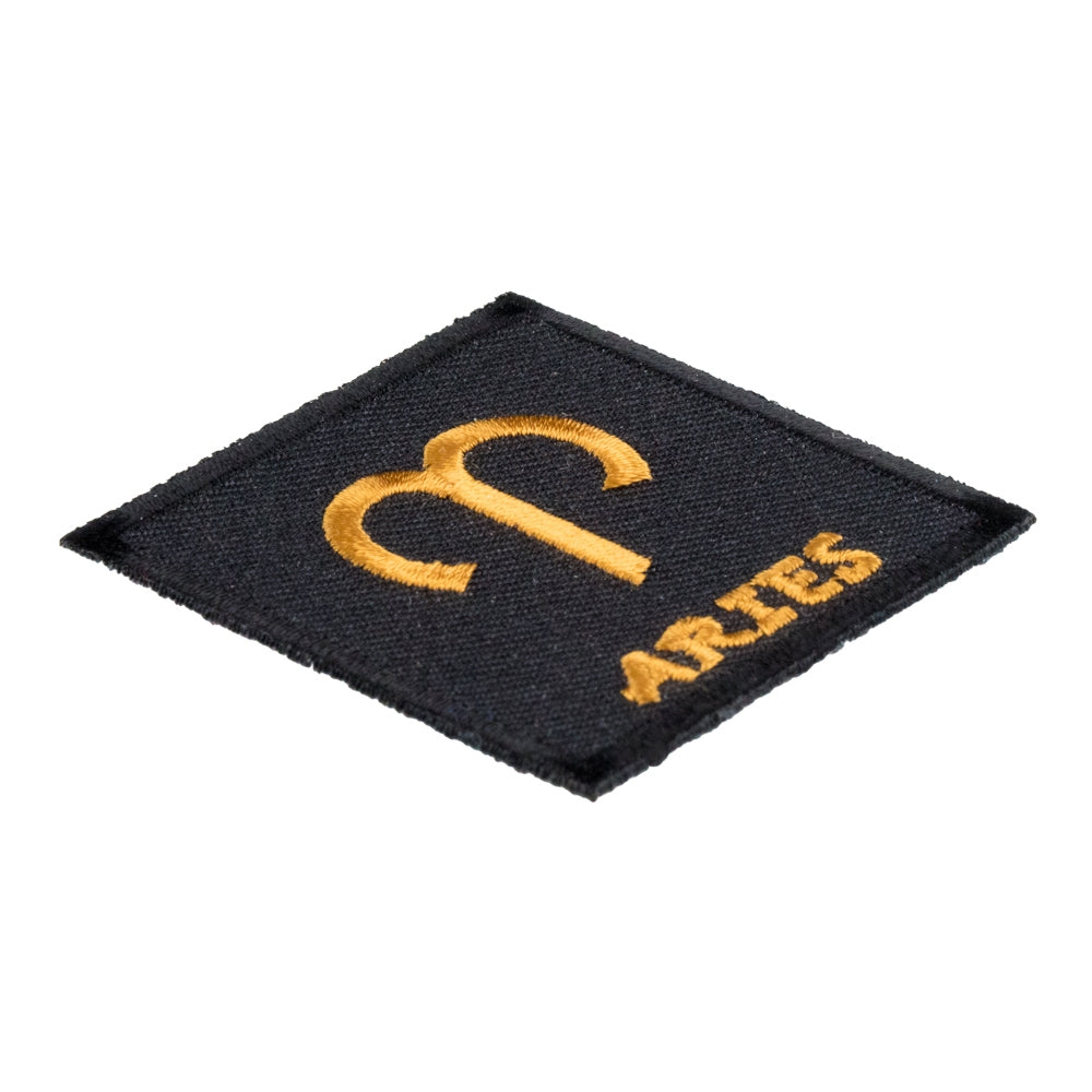 Zodiac Sign Aries Black & Gold Patch, Zodiac Patches — detail view 1