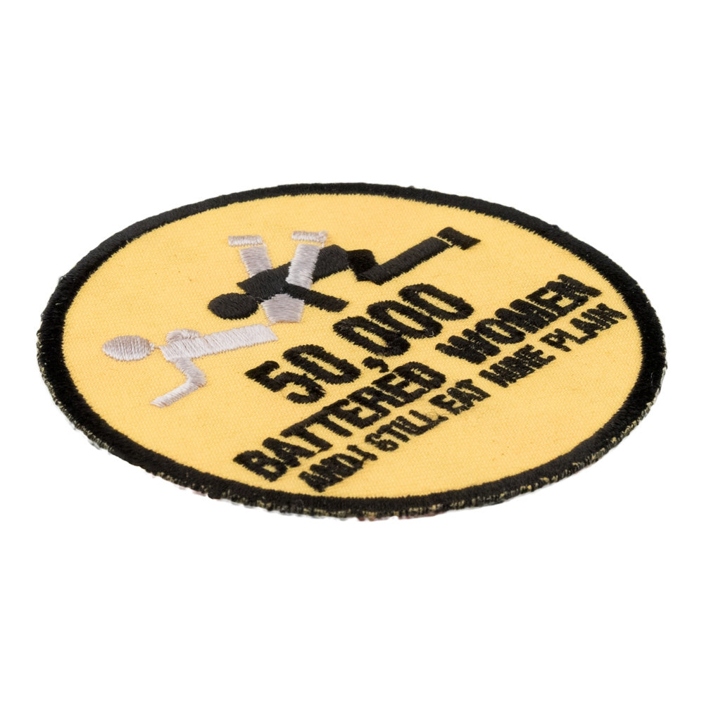 50,000 Battered Women Patch, Vulgar Sayings Patches — detail view 1