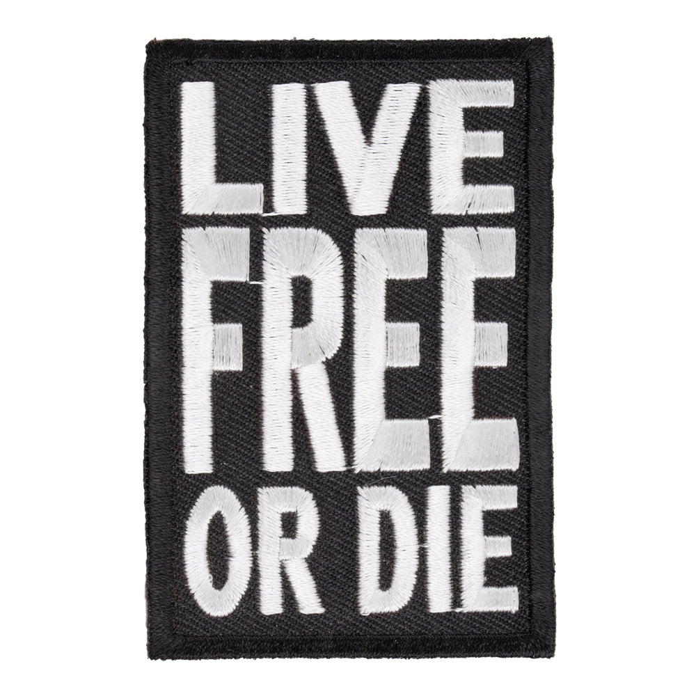 Live Free or Die Black & White Patch, Patriotic Patches — product image