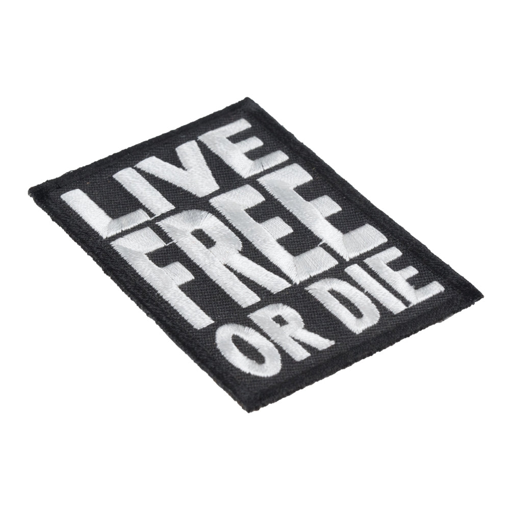 Live Free or Die Black & White Patch, Patriotic Patches — detail view 1