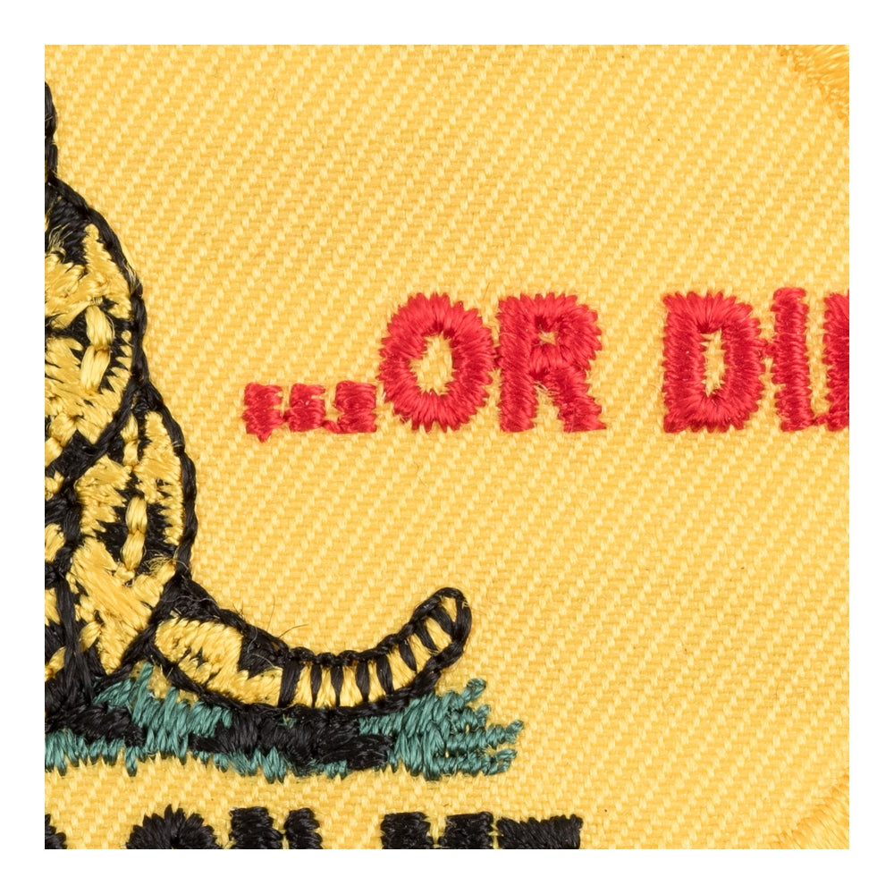 Live Free or Die Gadsden Flag Oval Patch, Patriotic Patches — detail view 1