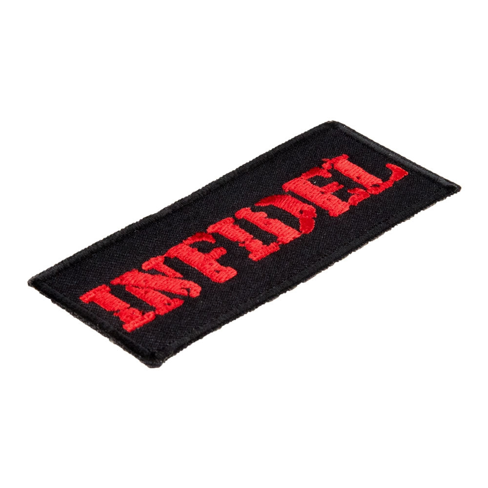 Infidel Red &amp; Black Patch, Military &amp; Patriotic Patches — detail view 1