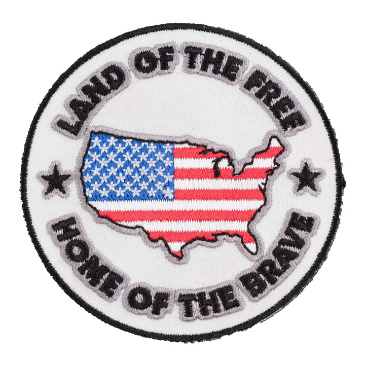 Land of The Free America U.S. Flag Patch, Patriotic Patches — product image