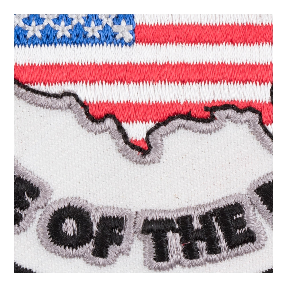 Land of The Free America U.S. Flag Patch, Patriotic Patches — detail view 2