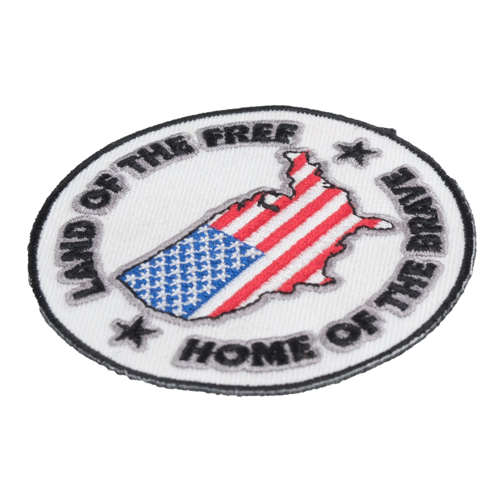 Land of The Free America U.S. Flag Patch, Patriotic Patches — detail view 1