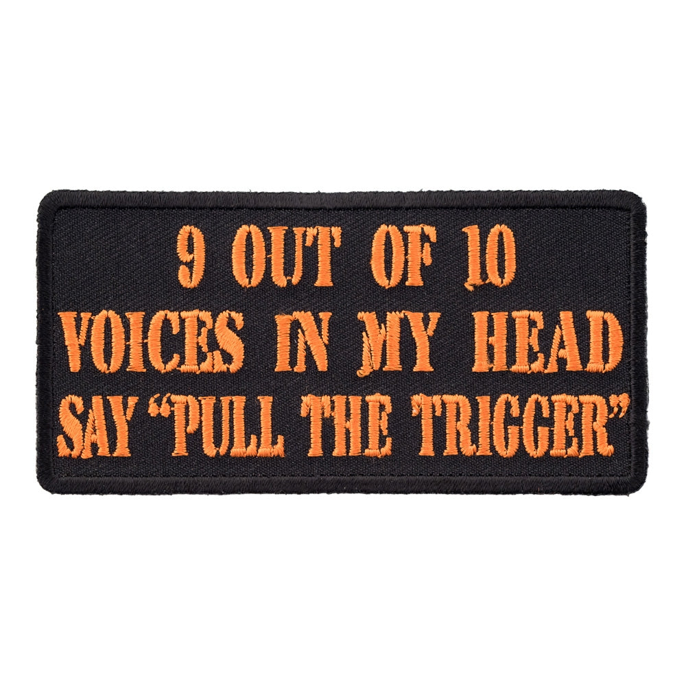 9 Out of 10 Voices In My Head Patch, Funny Patches — product image