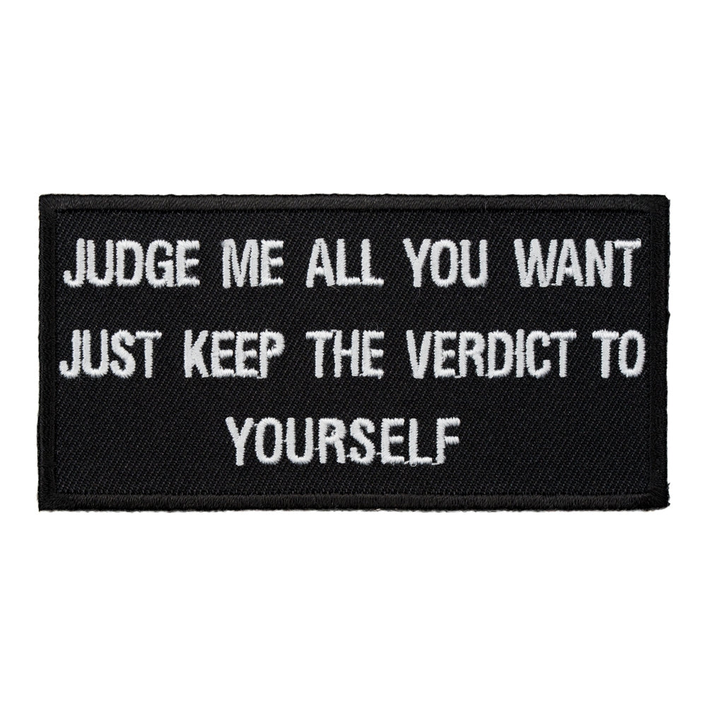 Judge Me All You Want Patch, Funny Patches — product image
