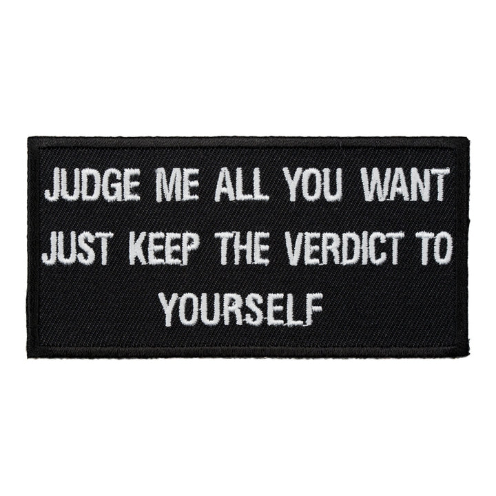 Judge Me All You Want Patch, Funny Patches — product image
