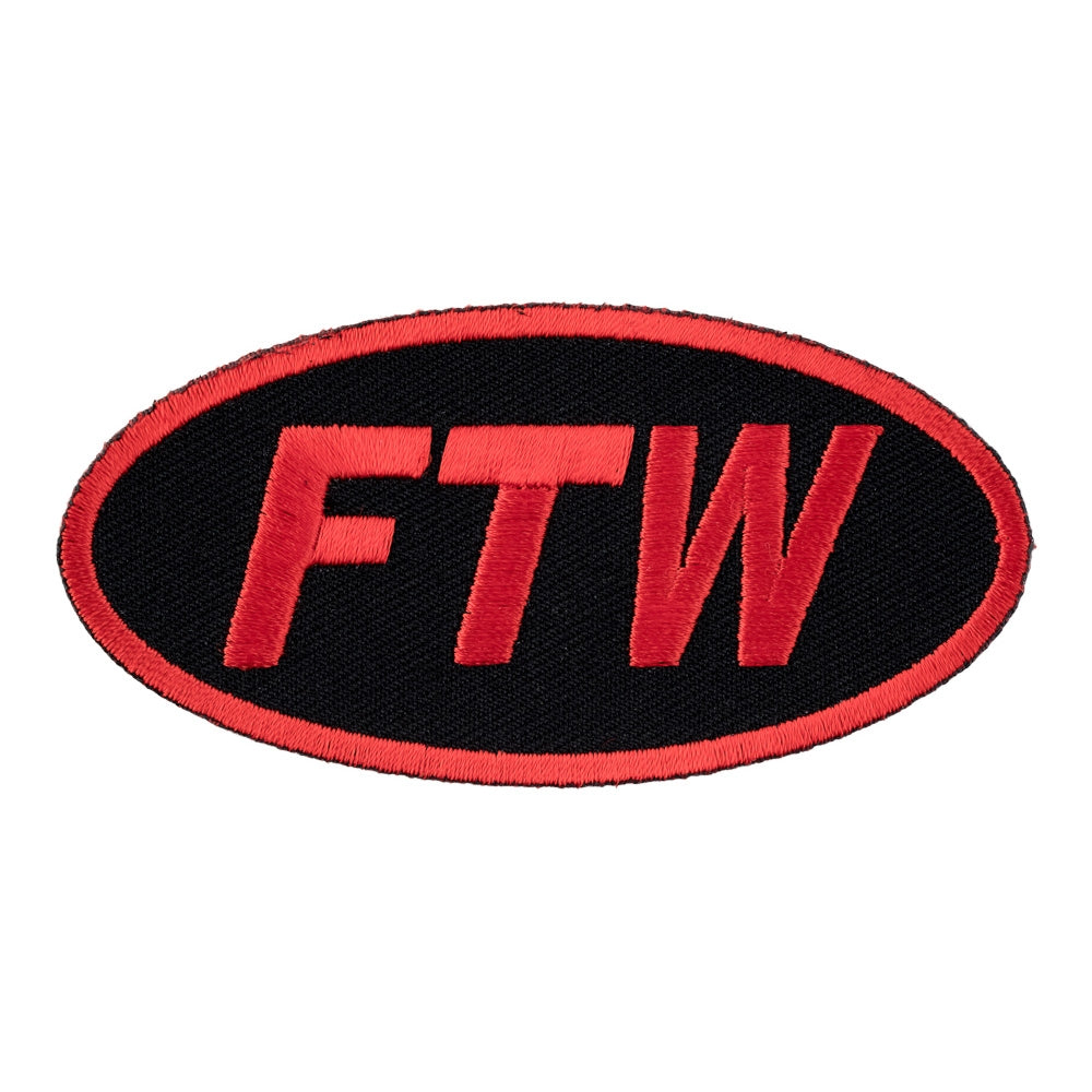 FTW Red &amp; Black Oval Patch, Vulgar Patches — product image