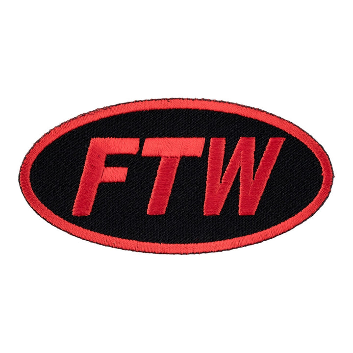 FTW Red &amp; Black Oval Patch, Vulgar Patches — product image