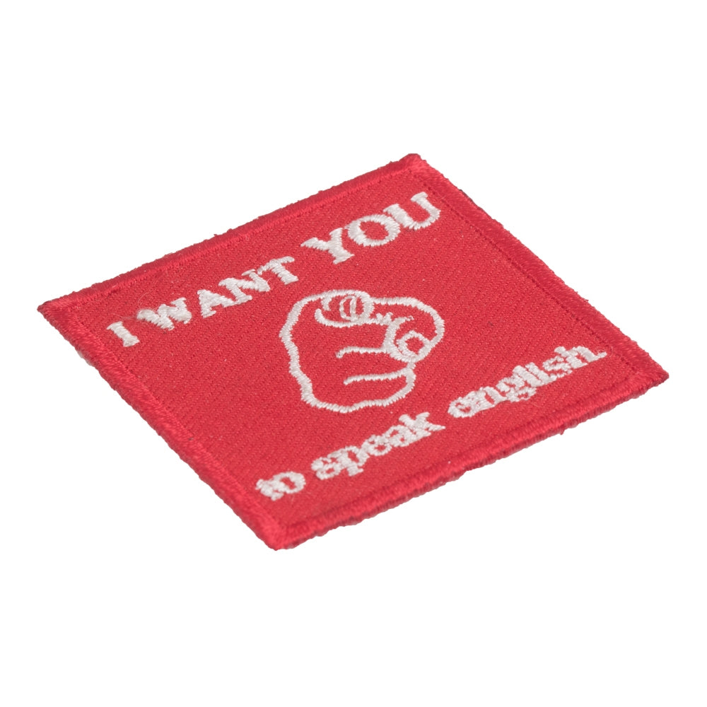 I Want You To Speak English Patch, Patriotic Patches — detail view 1