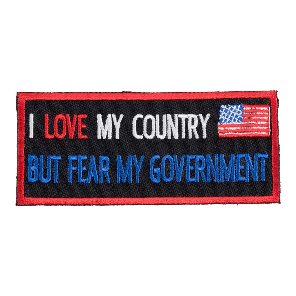 I Love My Country Fear Government Patch, Political Patches — product image