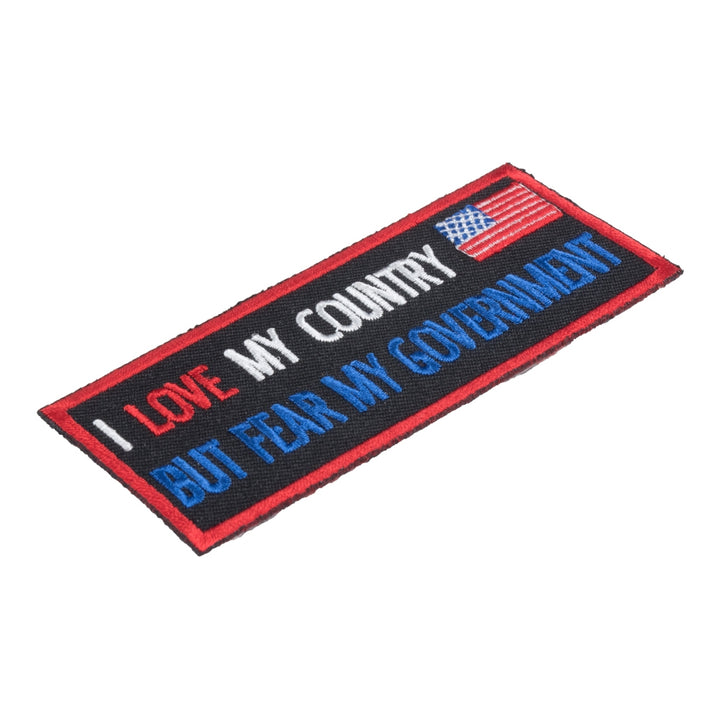 I Love My Country Fear Government Patch, Political Patches — detail view 1