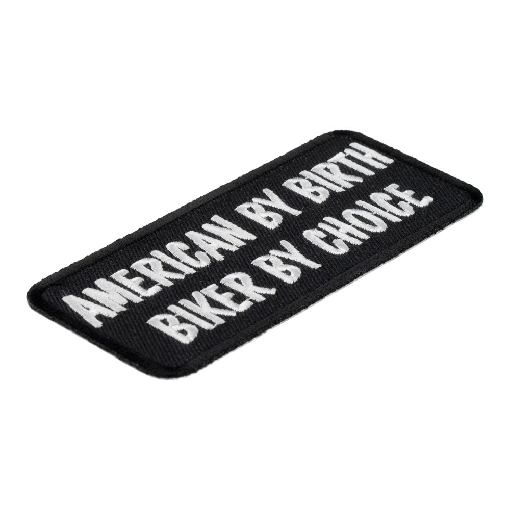American By Birth Biker By Choice Patch, Biker Patches — detail view 1