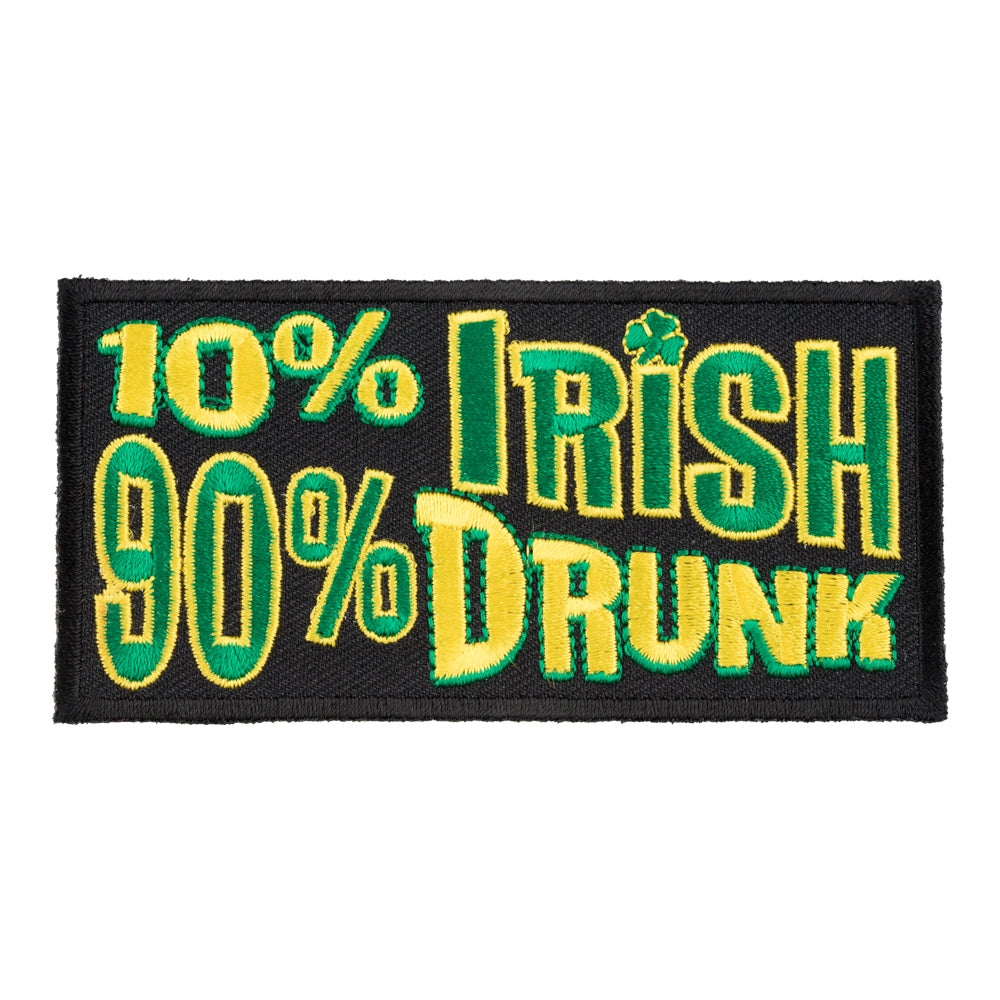10% Irish 90% Drunk Patch, Funny Irish Patches — product image