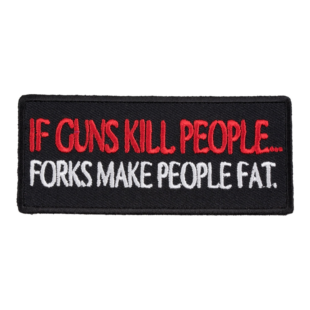 If Guns Kill People Forks Patch, 2nd Amendment Patches — product image