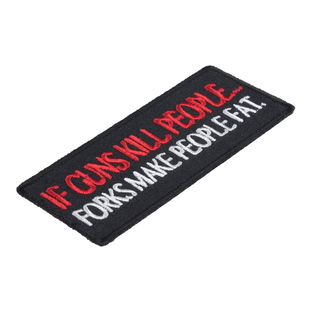 If Guns Kill People Forks Patch, 2nd Amendment Patches — detail view 1