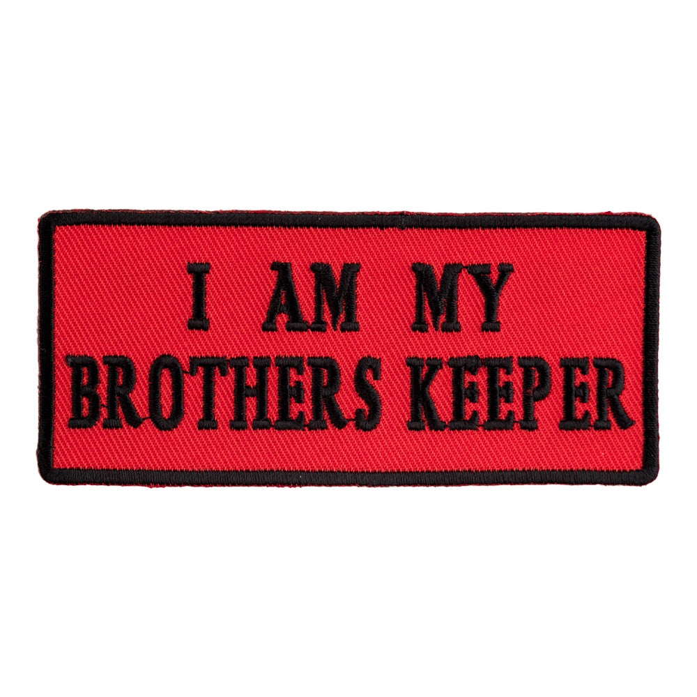 I Am My Brother's Keeper Red Patch, Biker Sayings Patches — product image