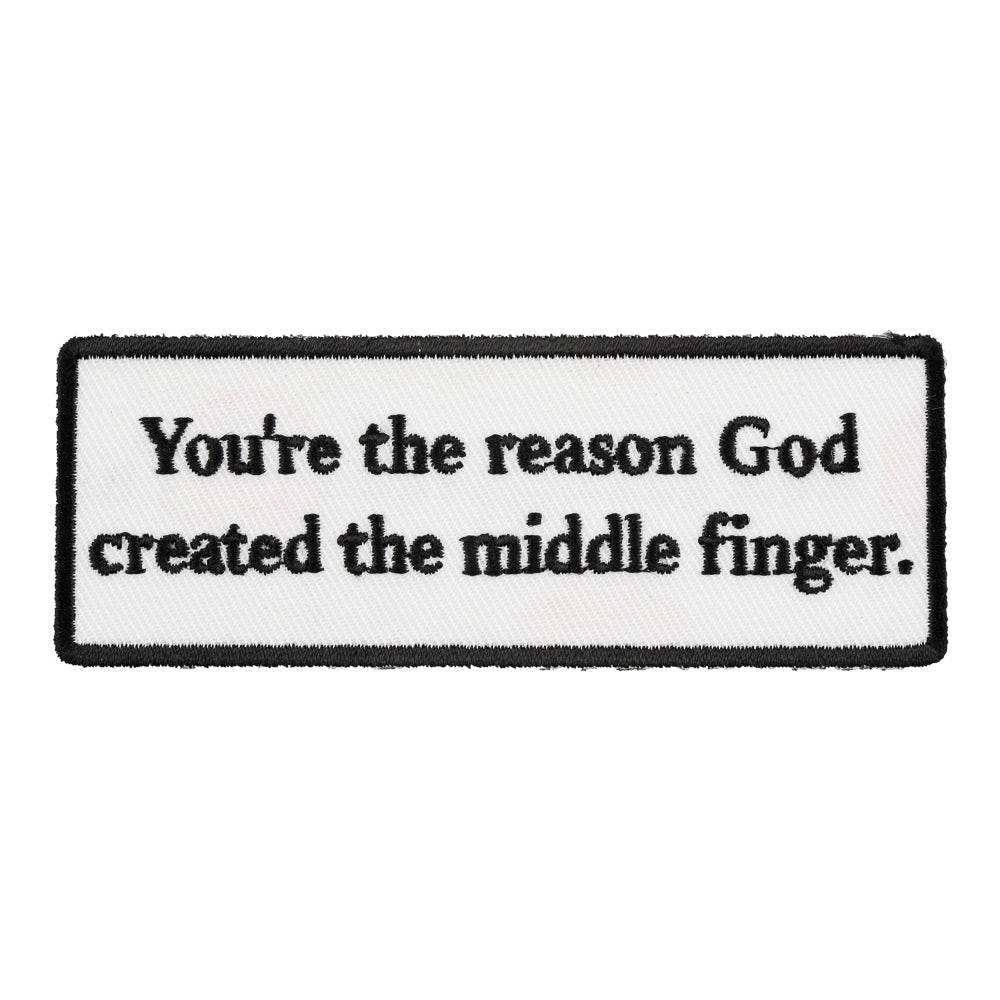 The Reason God Created The Middle Finger Patch, Funny Patches — product image