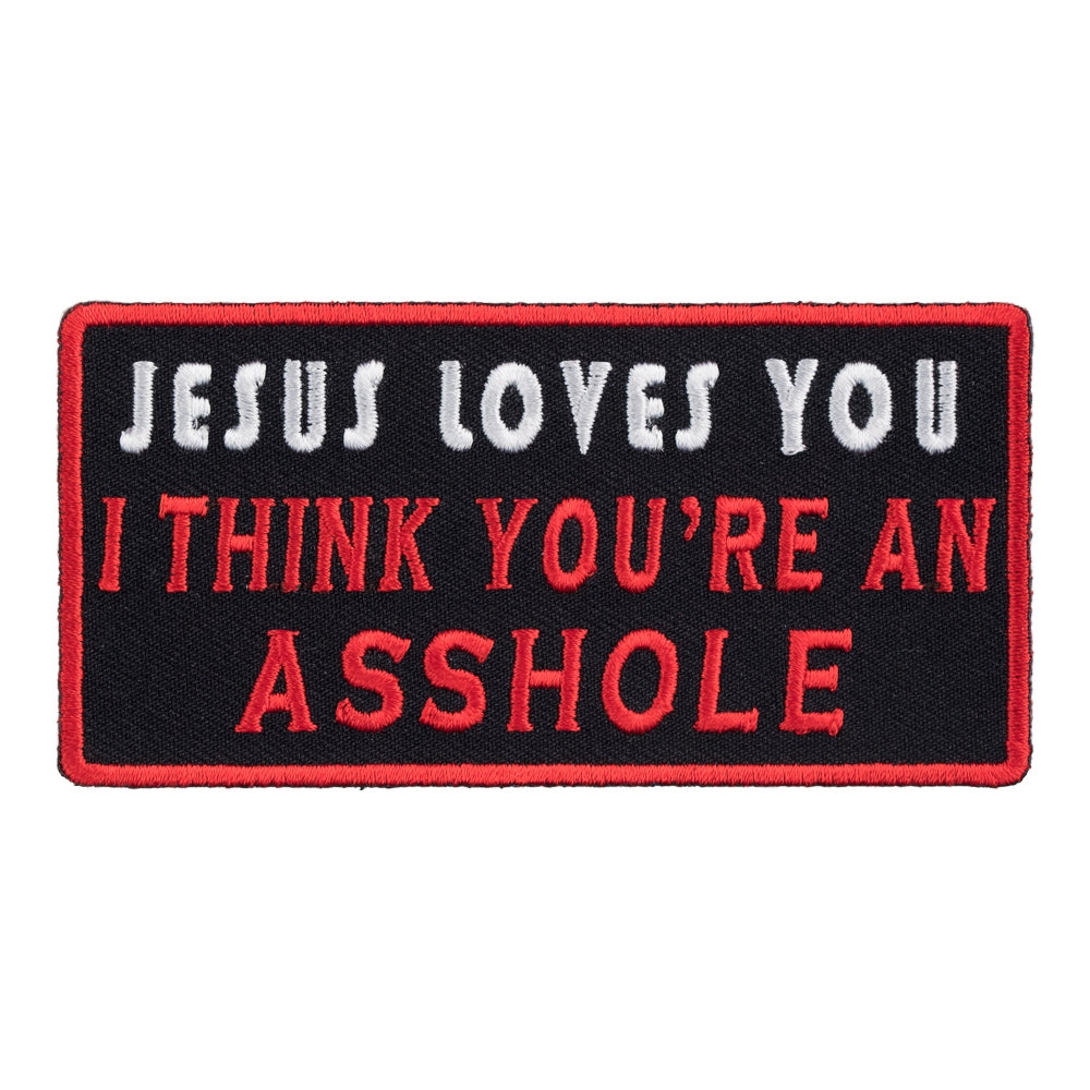 Jesus Loves You Asshole Patch, Funny Christian Patches — product image