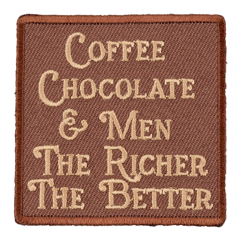 Coffee Chocolate & Men Patch, Ladies Funny Patches — product image