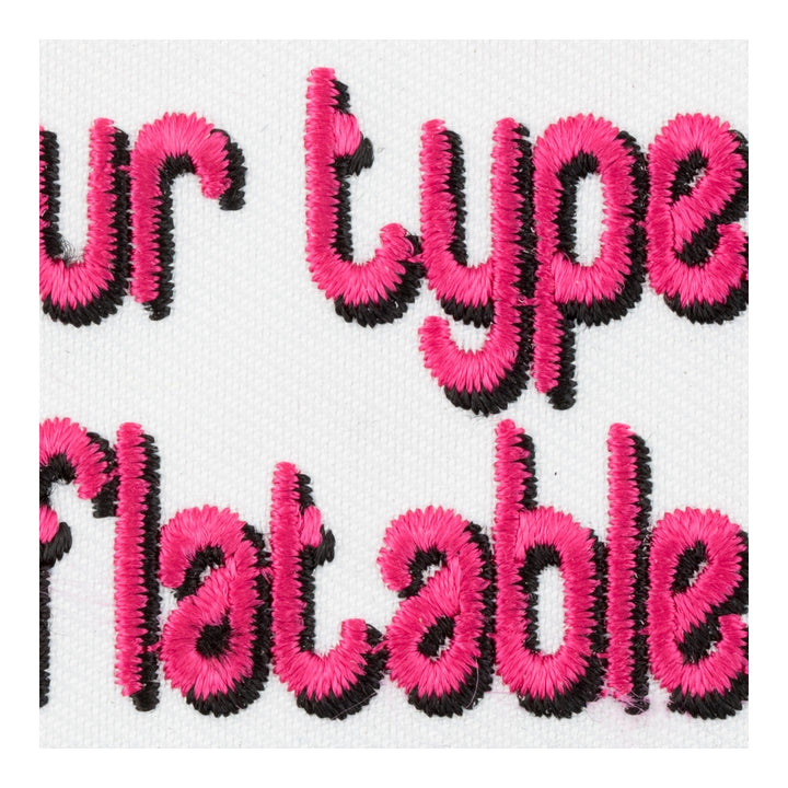 Not Your Type Not Inflatable Patch, Funny Ladies Patches — detail view 2