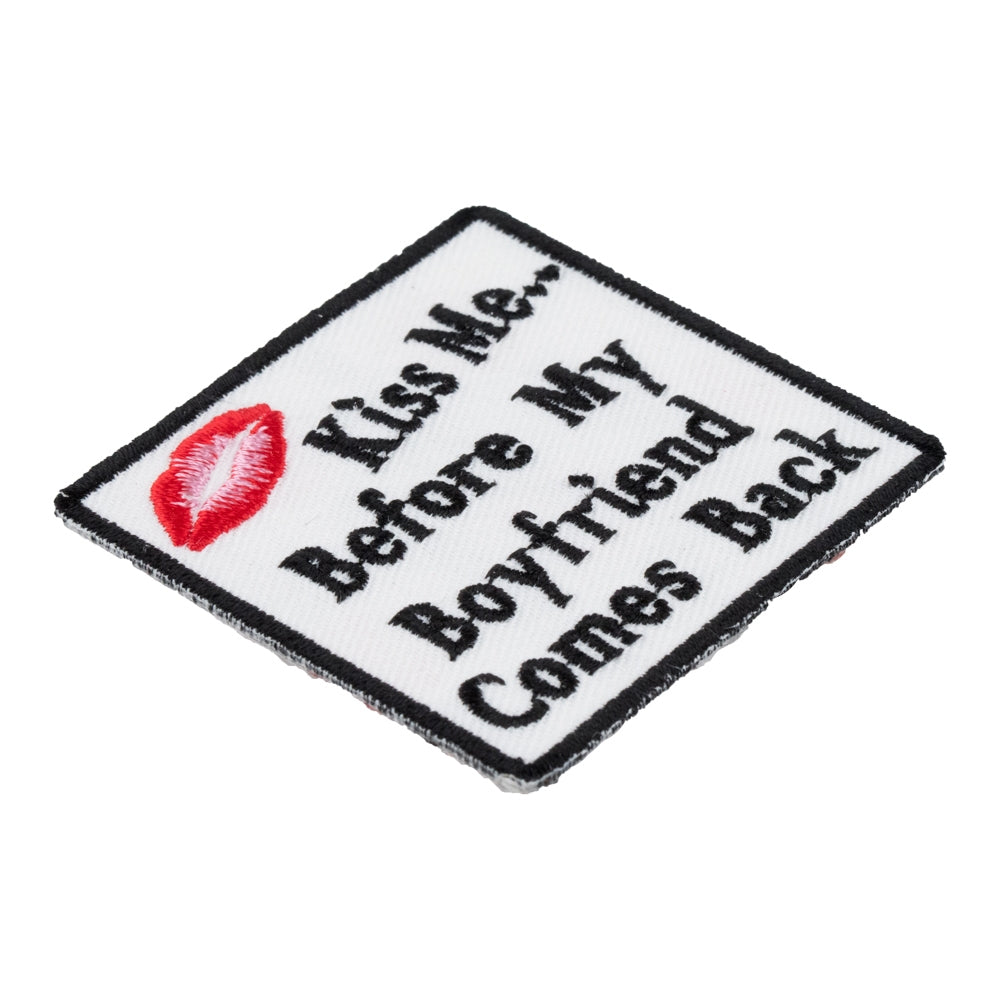 Kiss Me Before My Boyfriend Patch, Ladies Patches — detail view 1
